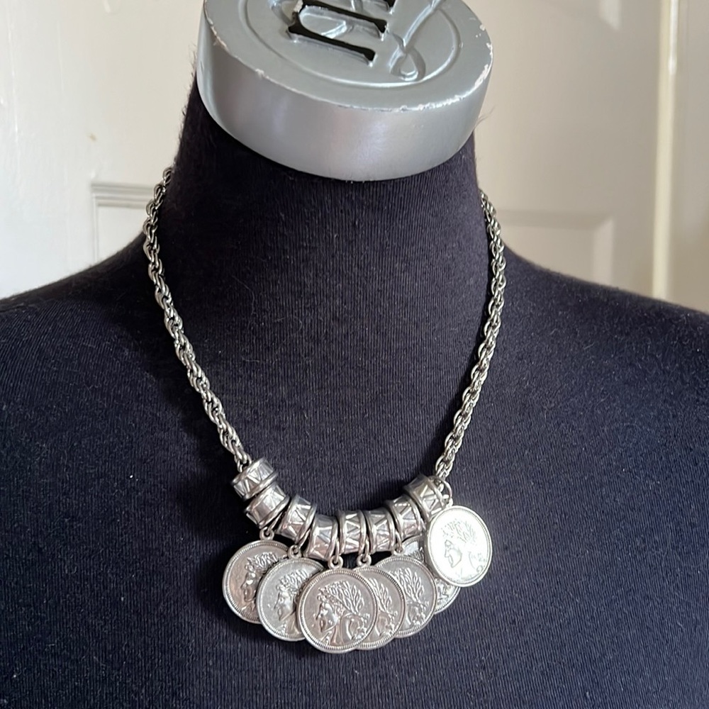 Silver Coin Necklace